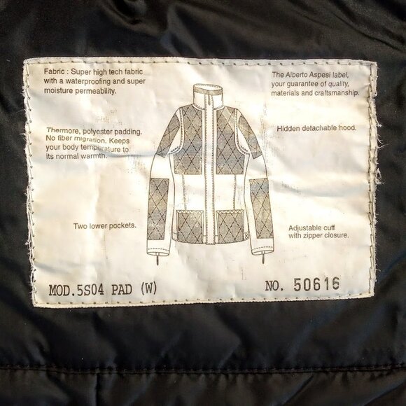 Alberto Aspesi ASPE51 Full Zip Waterproof Puffer Ski Jacket - Picture 9 of 11